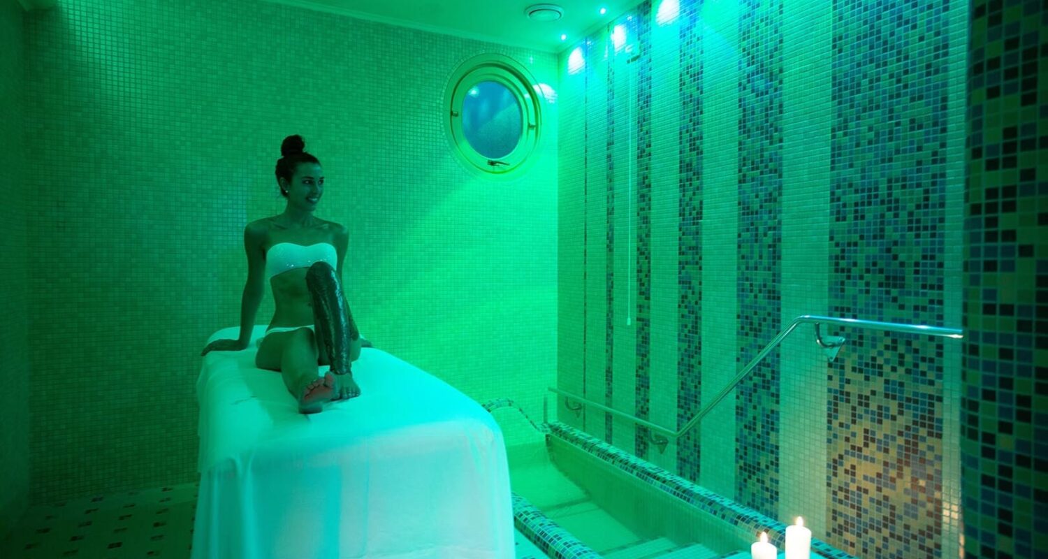 Rilassante area spa colma di benessere.
