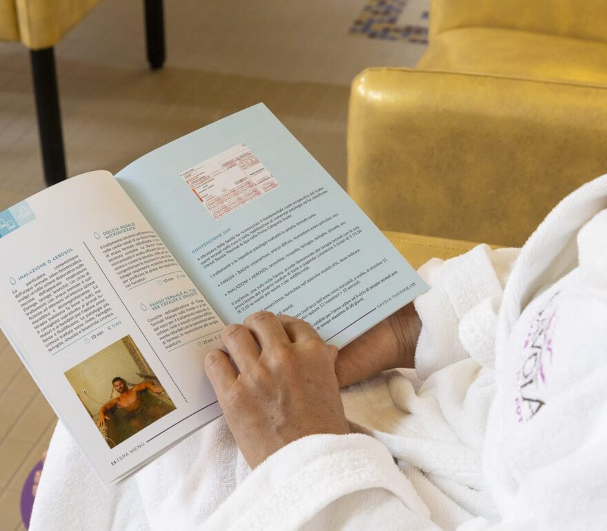 Ein Moment der Entspannung im Wellnesscenter.